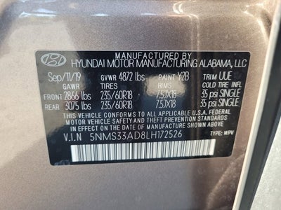 2020 Hyundai Santa Fe SEL