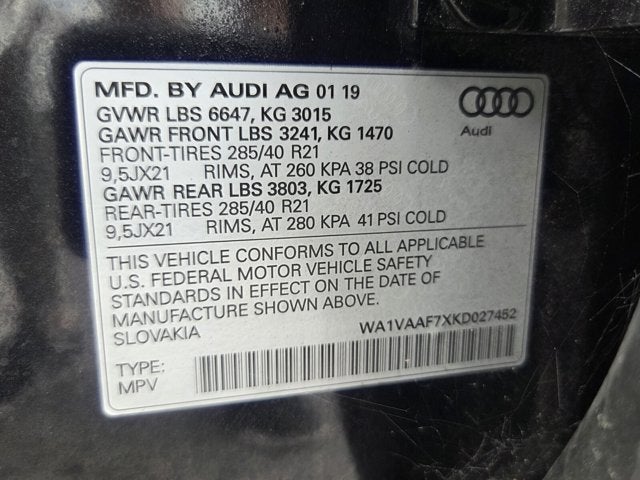 2019 Audi Q7 Prestige