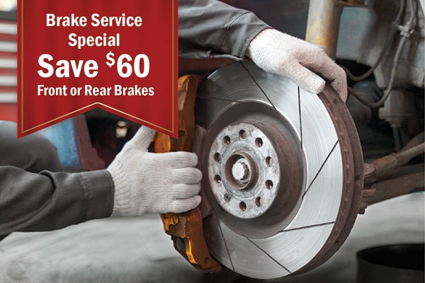 Save $60 off Brake Service